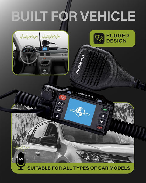 2-Pack Push-To-Talk over Cellular (Poc) Mobile Radios with GPS SOS - 4G LTE Nationwide PTT Unlimited Range License-Free for In-Vehicle Communication Include Dispatch Account (GPS)