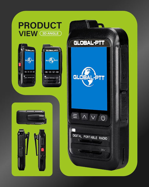 2-Pack Fast Radios Unlimted Range - Global PTT 4G Walkie Talkies with SIM Cards - Nationwide Coverage Communication Long Range Poc Two Way Radios IP67 Waterproof Design (P0)