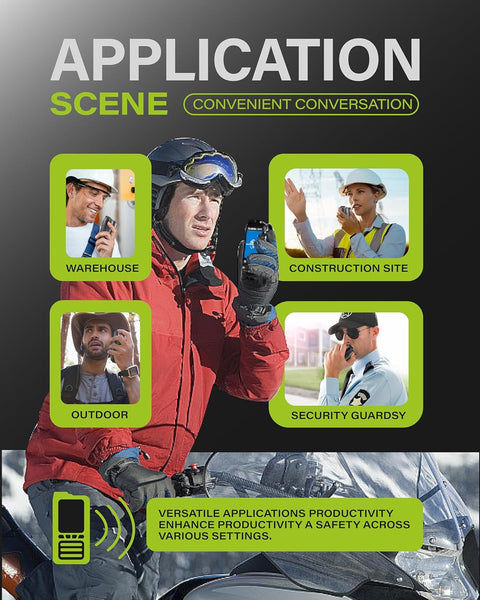 2-Pack Fast Radios Unlimted Range - Global PTT 4G Walkie Talkies with SIM Cards - Nationwide Coverage Communication Long Range Poc Two Way Radios IP67 Waterproof Design (P0)