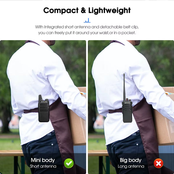 10 Pcs Wholesale Mini Walkie Talkie  Rechargeable Walkie-Talkies Two-Way Radio RT622 PMR446 Radio Hotel Restaurant Retail