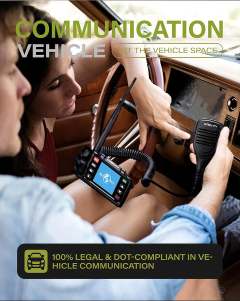 2-Pack Push-To-Talk over Cellular (Poc) Mobile Radios with GPS SOS - 4G LTE Nationwide PTT Unlimited Range License-Free for In-Vehicle Communication Include Dispatch Account (GPS)