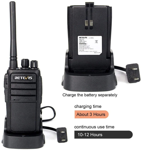 RT21 Walkie Talkies for Adults, 2 Way Radios Walkie Talkies Long Range, Portable FRS Two Way Radios with Earpiece, Handfree, for Government Education Churches Dealers(10 Pack)