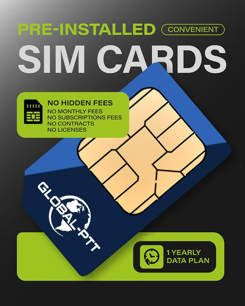 2-Pack Push-To-Talk over Cellular (Poc) Mobile Radios with GPS SOS - 4G LTE Nationwide PTT Unlimited Range License-Free for In-Vehicle Communication Include Dispatch Account (GPS)