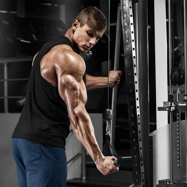 Combo Tricep Press down Cable Attachment - Cable Machine Accessories for Home Gym with Multi Option