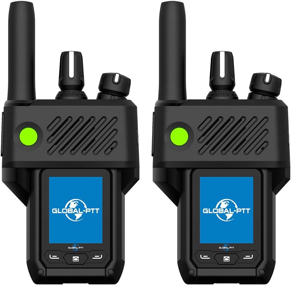 Global-Ptt G6Plus 4G LTE Two-Way Poc Radios - 8800Mah Battery Nationwide Coverage Unlimited Communication Range - Metal Body Walkie Talkies (Classic Black)