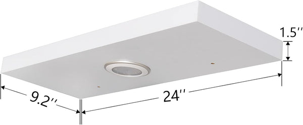 White Floating Shelf with Touch-Sensing Battery Powered LED Light,Wall Mounted Display Shelves for Entrance, Living Room, Bedroom, Kitchen and Bathroom (24-INCH, White)