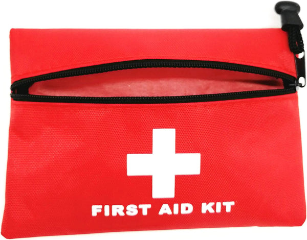 Red Emergency Bag First Aid Bag Small Empty Travel Rescue Bag Pouch First Responder Storage Medicine Pocket Bag for Car Home Office Kitchen Sport Ourdoors Bag Only (6.3X4.3)