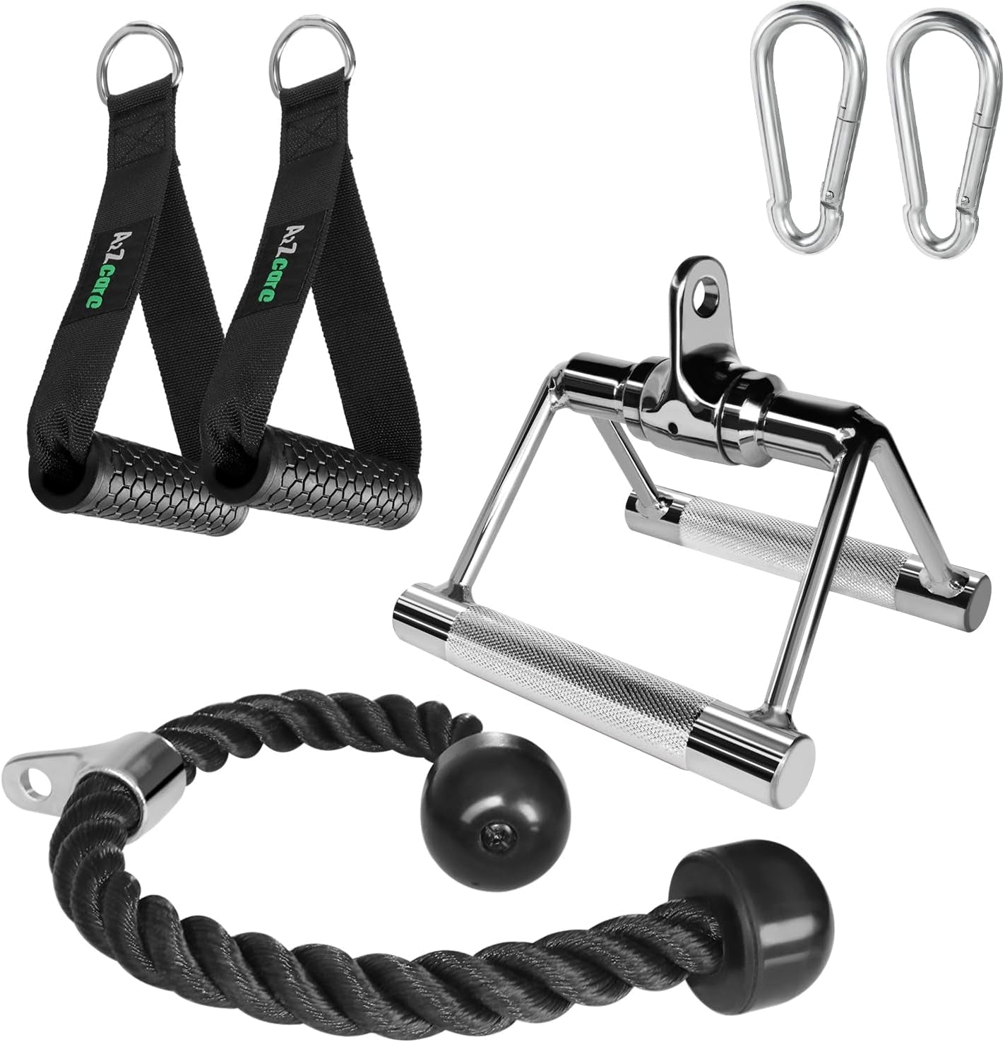Combo Tricep Press down Cable Attachment - Cable Machine Accessories for Home Gym with Multi Option