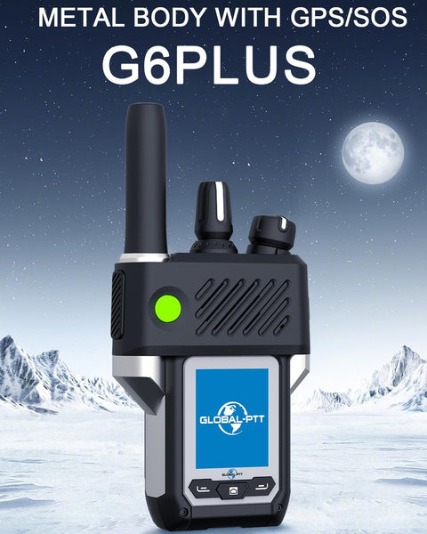 Global-Ptt G6Plus 4G LTE Two-Way Poc Radios - 8800Mah Battery Nationwide Coverage Unlimited Communication Range - Metal Body Walkie Talkies (Classic Black)