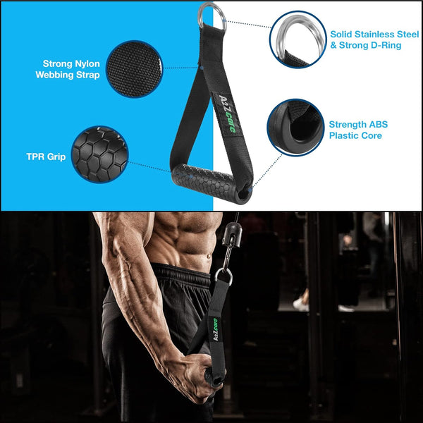 Combo Tricep Press down Cable Attachment - Cable Machine Accessories for Home Gym with Multi Option