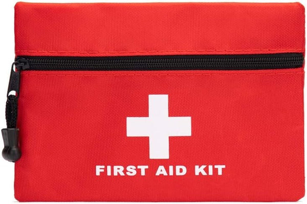 Red Emergency Bag First Aid Bag Small Empty Travel Rescue Bag Pouch First Responder Storage Medicine Pocket Bag for Car Home Office Kitchen Sport Ourdoors Bag Only (6.3X4.3)