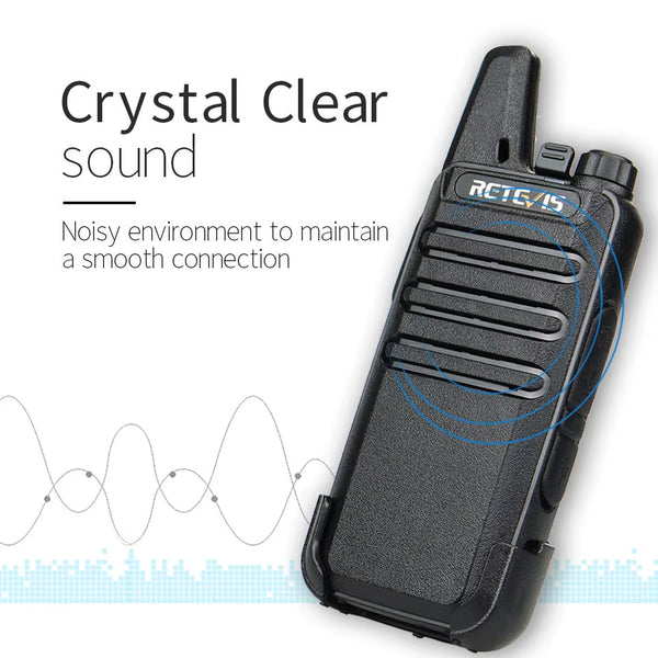 10 Pcs Wholesale Mini Walkie Talkie  Rechargeable Walkie-Talkies Two-Way Radio RT622 PMR446 Radio Hotel Restaurant Retail