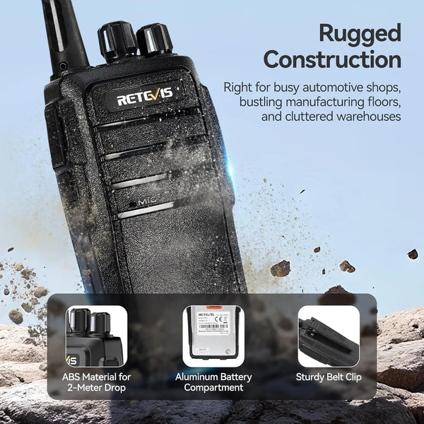 RT21 Walkie Talkies for Adults, 2 Way Radios Walkie Talkies Long Range, Portable FRS Two Way Radios with Earpiece, Handfree, for Government Education Churches Dealers(10 Pack)